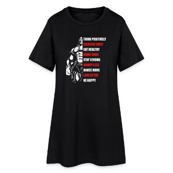 La motivation de la musculation - Robe T-shirt Femme - noir - Devant