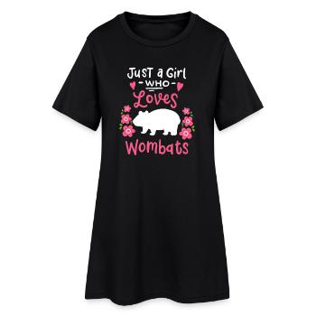 Wombat Wombat Lover Australian - Women’s T-Shirt Dress - black - Front