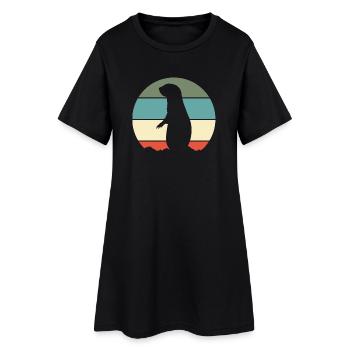 Prairies retro - Robe T-shirt Femme - noir - Devant