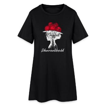 Schwarzwaldmädel Bollenhut Schwarzwald Grunge - Frauen T-Shirt-Kleid - Schwarz - Vorne