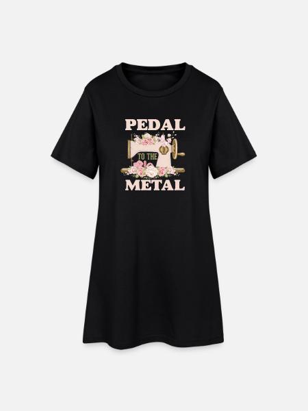 Nähen - Frauen T-Shirt-Kleid - Schwarz