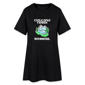Coole Opas Fahren Wohnmobil | Camping Geschenk - Frauen T-Shirt-Kleid - Schwarz - Vorne