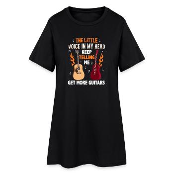 Guitariste guitare guitare - Robe T-shirt Femme - noir - Devant