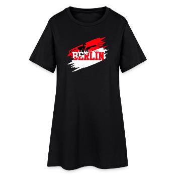 Fußball Berlin - Frauen T-Shirt-Kleid - Schwarz - Vorne