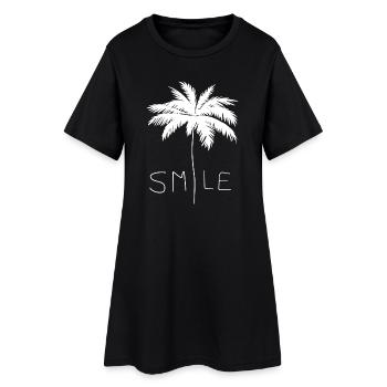Smile White Palm - Women’s T-Shirt Dress - black - Front