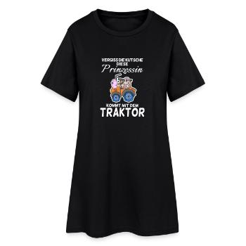 Prinzessin - Frauen T-Shirt-Kleid - Schwarz - Vorne