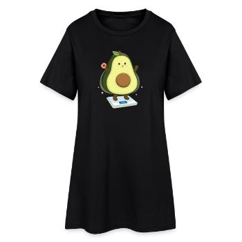 Avocat sur un régime : design alimentaire drôle - Robe T-shirt Femme - noir - Devant