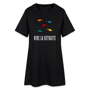 RUHESTAND. GUTER RUHESTAND. FROHER RUHESTAND - Frauen T-Shirt-Kleid - Schwarz - Vorne