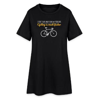 Radfahrer Spruch lustig Rennrad - Frauen T-Shirt-Kleid - Schwarz - Vorne