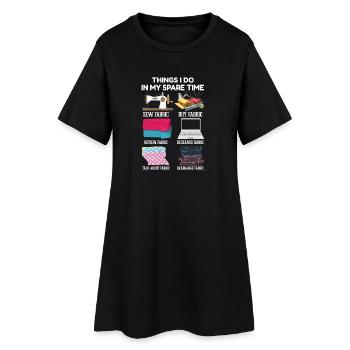 Couture - Robe T-shirt Femme - noir - Devant