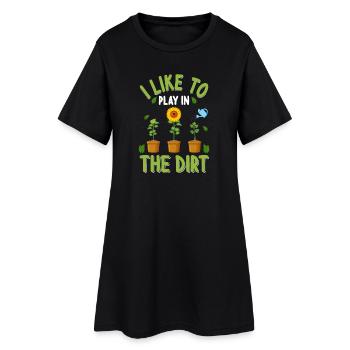 Jardinier - Robe T-shirt Femme - noir - Devant