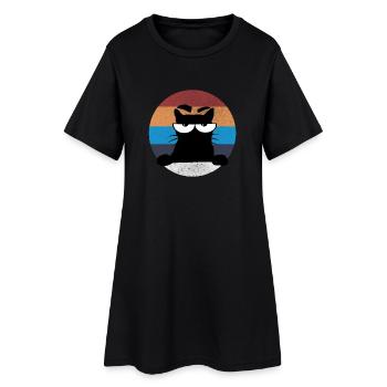 Grumpy Katze - Women’s T-Shirt Dress - black - Front