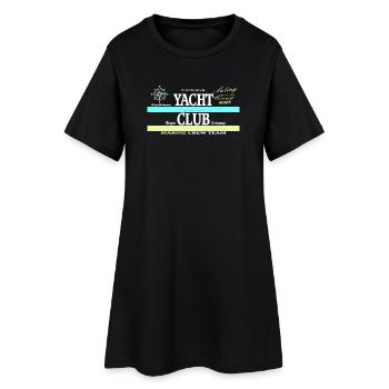 Yacht Club Vintage Collage - Robe T-shirt Femme - noir - Devant
