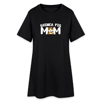 Guinea Pig Mom Meerschweinchen Mama Liebe - Frauen T-Shirt-Kleid - Schwarz - Vorne