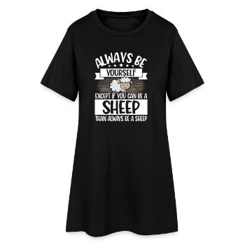 sheep - Women’s T-Shirt Dress - black - Front