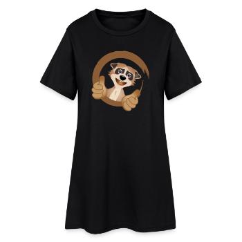 Suricate cool avec le pouce en l’air - Robe T-shirt Femme - noir - Devant