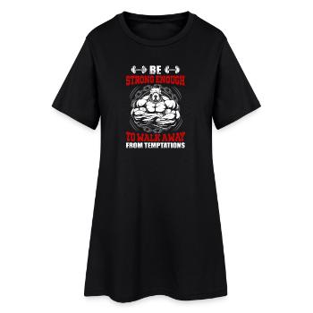 Gym fitness bodybuilders motivation de renforcement musculaire - Robe T-shirt Femme - noir - Devant