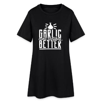 Ail - Robe T-shirt Femme - noir - Devant