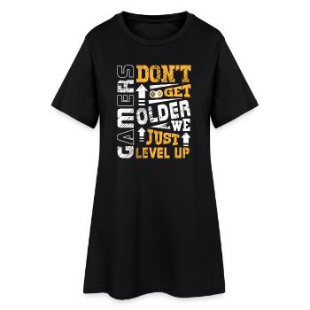 Gamers Don't Get Older We Level Up - Women’s T-Shirt Dress - black - Front