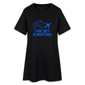 Flugzeug Pilot Spruch Geschenk - Frauen T-Shirt-Kleid - Schwarz - Vorne