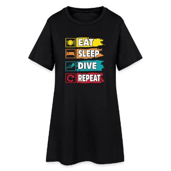 Plongée sous-marine - Robe T-shirt Femme - noir - Devant