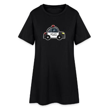 Police cars - Women’s T-Shirt Dress - black - Front