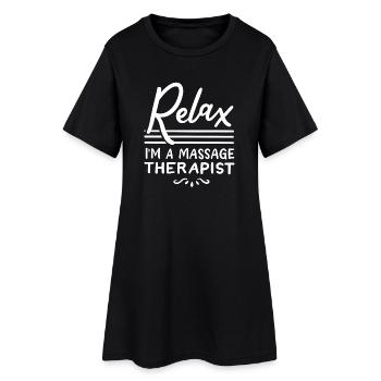 Massothérapeute Massothérapie - Robe T-shirt Femme - noir - Devant