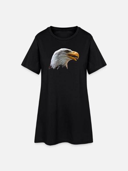 bald eagle - Women’s T-Shirt Dress - black