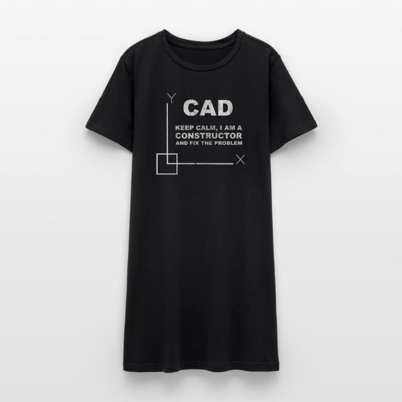 CAD Keep Calm Constructor Engineering Women’s T-Shirt Dress
