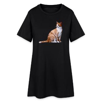 Chat chat chat Cat Cat - Robe T-shirt Femme - noir - Devant