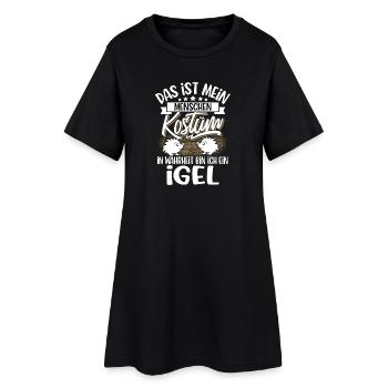 Igel - Frauen T-Shirt-Kleid - Schwarz - Vorne