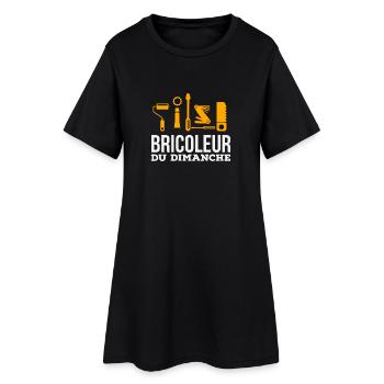 Bricoleur du dimanche - Robe T-shirt Femme - noir - Devant