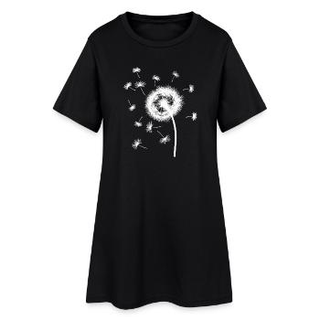 Pissenlit - Robe T-shirt Femme - noir - Devant