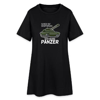 Panzer Militär Geschenk - Frauen T-Shirt-Kleid - Schwarz - Vorne
