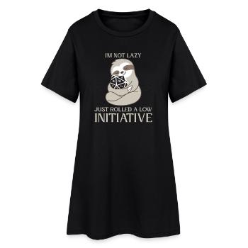 Not Lazy Just Low Initiative RPG Spruch - Frauen T-Shirt-Kleid - Schwarz - Vorne