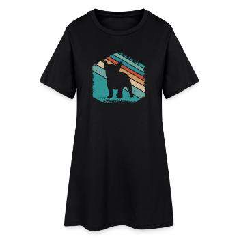 Design du chien mignon du bouledogue français - Robe T-shirt Femme - noir - Devant