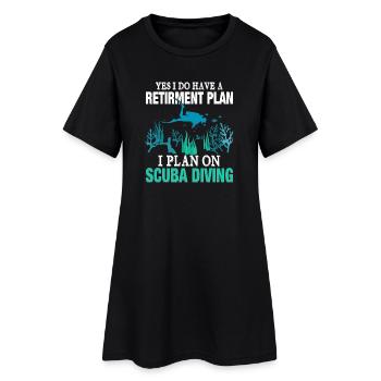 Plongée sous-marine - Robe T-shirt Femme - noir - Devant