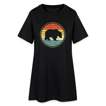 Ours ours - Robe T-shirt Femme - noir - Devant