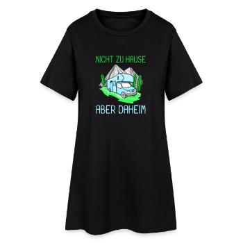 Wohnmobil Camping Camper - Frauen T-Shirt-Kleid - Schwarz - Vorne