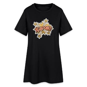 Action Pop Art Kabbom Comique - Robe T-shirt Femme - noir - Devant