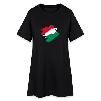 Hongrie - Robe T-shirt Femme - noir - Devant
