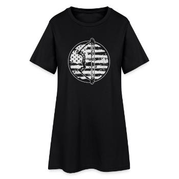 Archery Archer American Flag - Women’s T-Shirt Dress - black - Front