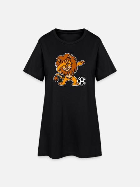 Drôle de Championnat d’Europe des Pays-Bas Dab lion Orange football - Robe T-shirt Femme - noir