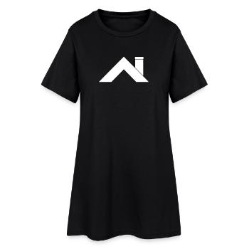 Maison toit - Robe T-shirt Femme - noir - Devant