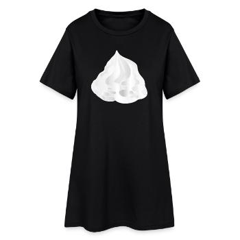 blanc neige délicieux bonnet à garnir - Robe T-shirt Femme - noir - Devant