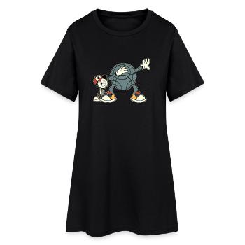 Dabbing boulet de petanque tenue pour boulet - Robe T-shirt Femme - noir - Devant