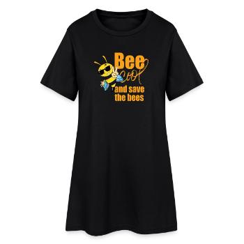 Bee Cool Save the Bees : abeille écologie humour - Robe T-shirt Femme - noir - Devant