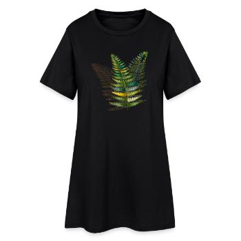 filigranes Trio de fougères de couleurs vives délicates - Robe T-shirt Femme - noir - Devant