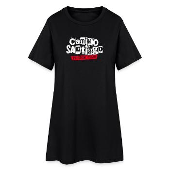Camino de Santiago Tour | Punk Band Style - Robe T-shirt Femme - noir - Devant