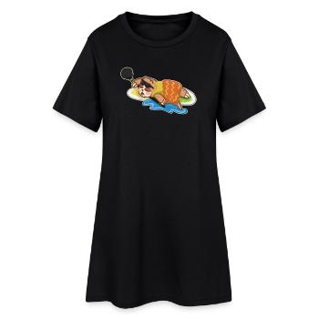 Stand Up Paddling Stand up Paddler Sloth - Women’s T-Shirt Dress - black - Front